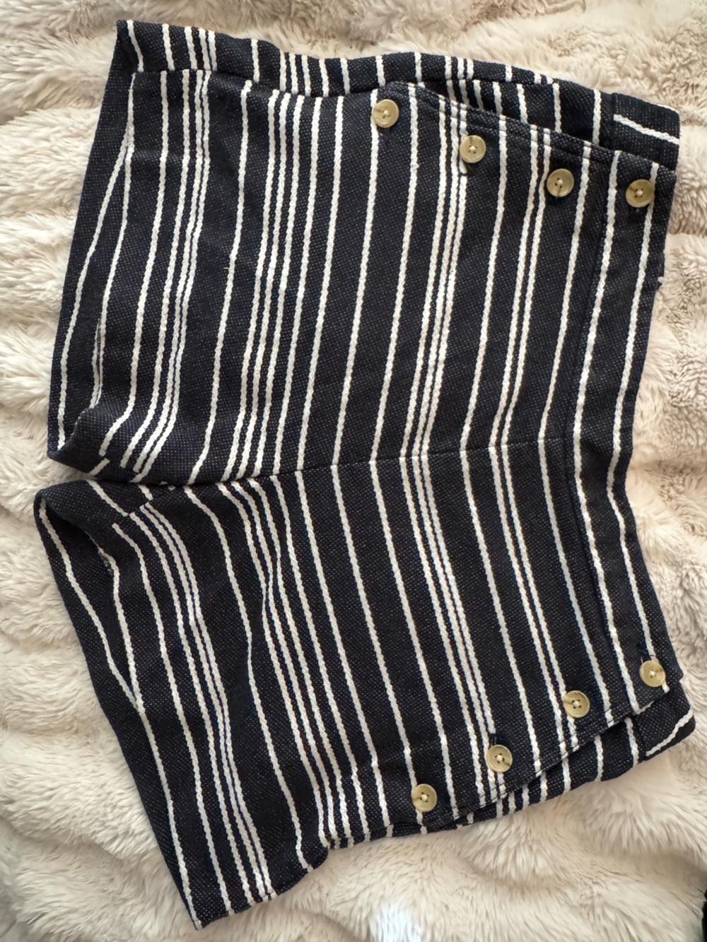 Banana Republic Navy and White Striped Chinos